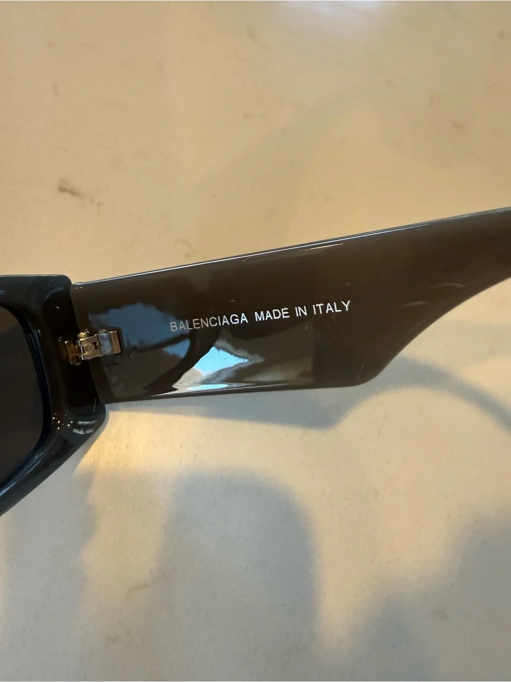 Balenciaga Black Oversized Logo Sunglasses